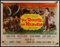 7j726 ROOTS OF HEAVEN 1/2sh '58 directed by John Huston, Errol Flynn & sexy Julie Greco in Africa!