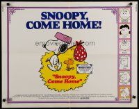 7j753 SNOOPY COME HOME 1/2sh '72 Peanuts, Charlie Brown, great Schulz art of Snoopy & Woodstock!