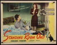 7j766 STANDING ROOM ONLY style B 1/2sh '44 sexy Paulette Goddard & Fred MacMurray!