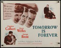 7j816 TOMORROW IS FOREVER 1/2sh R53 portraits of Orson Welles, Claudette Colbert & George Brent!