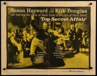 7j818 TOP SECRET AFFAIR 1/2sh '57 Susan Hayward tames toughest General Kirk Douglas!