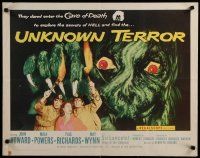 7j824 UNKNOWN TERROR 1/2sh '57 they dared enter the Cave of Death to explore the secrets of HELL!