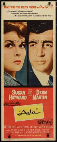7j007 ADA insert '61 super close portraits of Susan Hayward & Dean Martin, what was the truth?