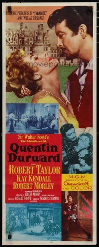 7j010 ADVENTURES OF QUENTIN DURWARD insert '55 English hero Robert Taylor romances Kay Kendall!