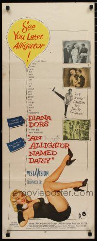 7j017 ALLIGATOR NAMED DAISY insert '57 artwork of sexy Diana Dors in skimpy outfit, Jean Carson!