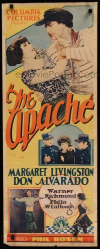 7j023 APACHE insert '28 Margaret Livingston, Don Alvarado, gangster silent!
