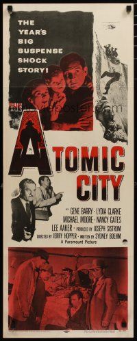 7j029 ATOMIC CITY insert '52 Cold War nuclear scientist Gene Barry in big suspense shock story!