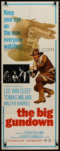7j044 BIG GUNDOWN insert '68 La Resa Dei Conti, Lee Van Cleef as Mr. Ugly, spaghetti western!