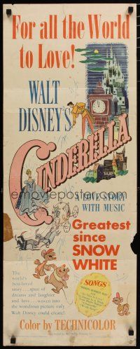 7j070 CINDERELLA insert '50 Walt Disney classic romantic musical fantasy cartoon!