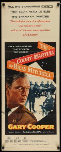 7j077 COURT-MARTIAL OF BILLY MITCHELL insert '56 c/u of Gary Cooper, directed by Otto Preminger!