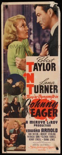 7j213 JOHNNY EAGER insert '42 sexy Lana Turner & Robert Taylor are dynamite!
