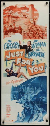 7j219 JUST FOR YOU insert '52 Bing Crosby & Jane Wyman on telephone + sexy girls dancing!