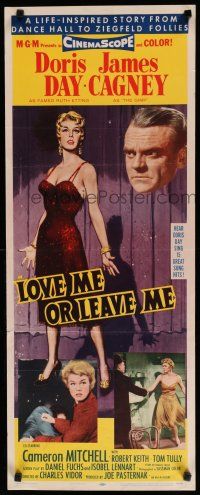 7j267 LOVE ME OR LEAVE ME insert '55 full-length sexy Doris Day as famed Ruth Etting, James Cagney