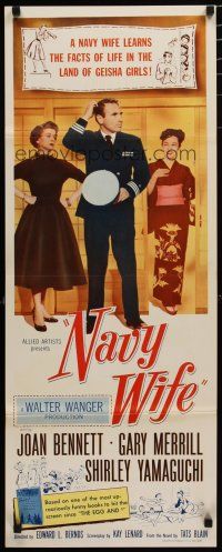 7j305 NAVY WIFE insert '56 Joan Bennett is a Navy Wife in the land of Geisha Girls!
