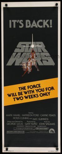 7j390 STAR WARS insert R81 George Lucas classic sci-fi epic, great art by Tom Jung!