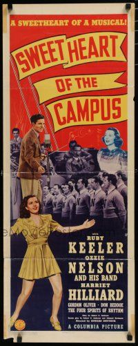 7j400 SWEETHEART OF THE CAMPUS insert '41 Ruby Keeler, Ozzie & Harriet, cool big band image!