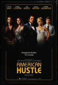 7k048 AMERICAN HUSTLE teaser DS 1sh '13 Christian Bale, Cooper, Amy Adams, Jennifer Lawrence!