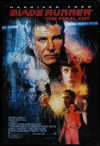 7k100 BLADE RUNNER 1sh R07 Ridley Scott sci-fi classic, art of Harrison Ford by Drew Struzan!