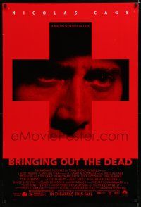 7k121 BRINGING OUT THE DEAD advance DS 1sh '99 paramedic Nicolas Cage, Arquette, Martin Scorsese!