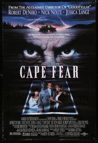7k136 CAPE FEAR DS 1sh '91 Robert De Niro's eyes, Nick Nolte, Jessica Lange, Juliette Lewis