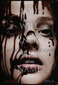 7k139 CARRIE teaser DS 1sh '13 cool image of bloody Chloe Grace Moretz in the title role!
