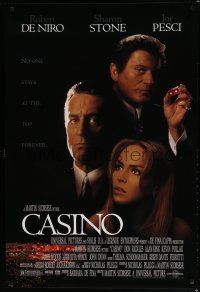 7k142 CASINO 1sh '95 Martin Scorsese, Robert De Niro & Sharon Stone, Joe Pesci rolls snake-eyes!