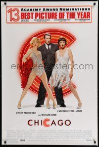 7k155 CHICAGO 1sh '02 Renee Zellweger & Catherine Zeta-Jones, Richard Gere!