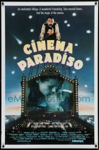 7k166 CINEMA PARADISO 1sh '90 Nuovo Cinema Paradiso, Giuseppe Tornatore, Philippe Noiret!