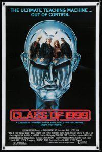 7k172 CLASS OF 1999 1sh '90 Malcolm McDowell, Pam Grier, Stacy Keach, cool sci-fi!