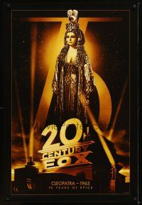 7k021 20TH CENTURY FOX 75TH ANNIVERSARY commercial poster '10 Elizabeth Taylor in Cleopatra!