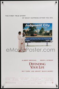 7k213 DEFENDING YOUR LIFE 1sh '91 Albert Brooks & Meryl Streep find out what happens after you die!