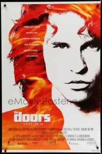 7k234 DOORS 1sh '90 cool image of Val Kilmer as Jim Morrison, directed by Oliver Stone!