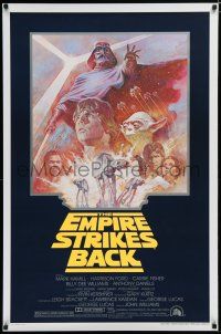 7k254 EMPIRE STRIKES BACK 1sh R81 George Lucas sci-fi classic, cool artwork by Tom Jung!