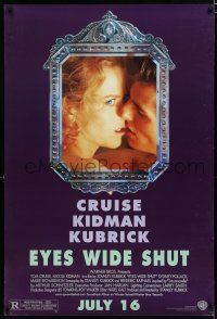 7k266 EYES WIDE SHUT advance DS 1sh '99 Stanley Kubrick, c/u of Tom Cruise & Nicole Kidman!