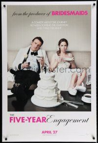 7k284 FIVE-YEAR ENGAGEMENT teaser DS 1sh '12 Jason Segel, Emily Blunt!