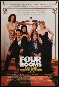 7k291 FOUR ROOMS DS 1sh '95 Quentin Tarantino, Tim Roth, Antonio Banderas, Madonna, Marisa Tomei!