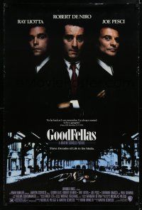 7k323 GOODFELLAS DS 1sh '90 Robert De Niro, Joe Pesci, Ray Liotta, Martin Scorsese!
