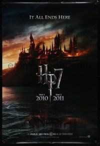 7k350 HARRY POTTER & THE DEATHLY HALLOWS PART 1 & PART 2 teaser DS 1sh '10 Daniel Radcliffe