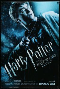 7k353 HARRY POTTER & THE HALF-BLOOD PRINCE teaser DS 1sh '09 Daniel Radcliffe close up!