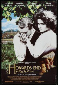 7k377 HOWARDS END 1sh '92 Helena Bonham Carter is pursued, Ivory/Merchant/Jhabvala