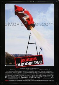 7k410 JACKASS NUMBER TWO advance DS 1sh '06 Jeff Tremaine directed, Johnny Knoxville on rocket!