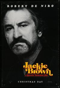 7k419 JACKIE BROWN teaser DS 1sh '97 Quentin Tarantino, cool close-up of Robert De Niro!