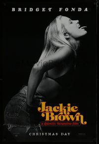 7k417 JACKIE BROWN teaser 1sh '97 Quentin Tarantino, cool image of sexy Bridget Fonda!