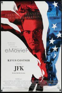 7k423 JFK DS 1sh '91 directed by Oliver Stone, Kevin Costner as Jim Garrison!