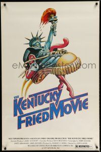 7k430 KENTUCKY FRIED MOVIE 1sh '77 John Landis directed comedy, wacky tennis shoe art!
