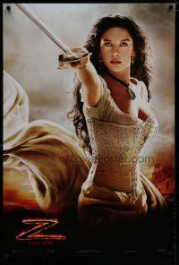 7k455 LEGEND OF ZORRO teaser DS 1sh '05 great image of super sexy Catherine Zeta-Jones!