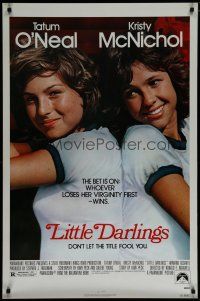 7k470 LITTLE DARLINGS 1sh '80 Tatum O'Neal & Kristy McNichol make a bet to lose their virginity!