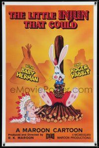7k471 LITTLE INJUN THAT COULD Kilian 1sh '88 great Roger Rabbit & Baby Herman cartoon art!