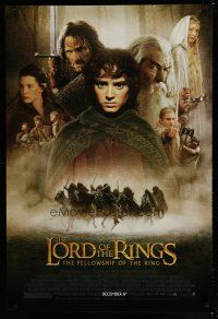 7k481 LORD OF THE RINGS: THE FELLOWSHIP OF THE RING advance 1sh '01 Tolkien, montage of top cast!
