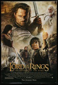 7k484 LORD OF THE RINGS: THE RETURN OF THE KING advance DS 1sh '03 Jackson, cool cast montage!
